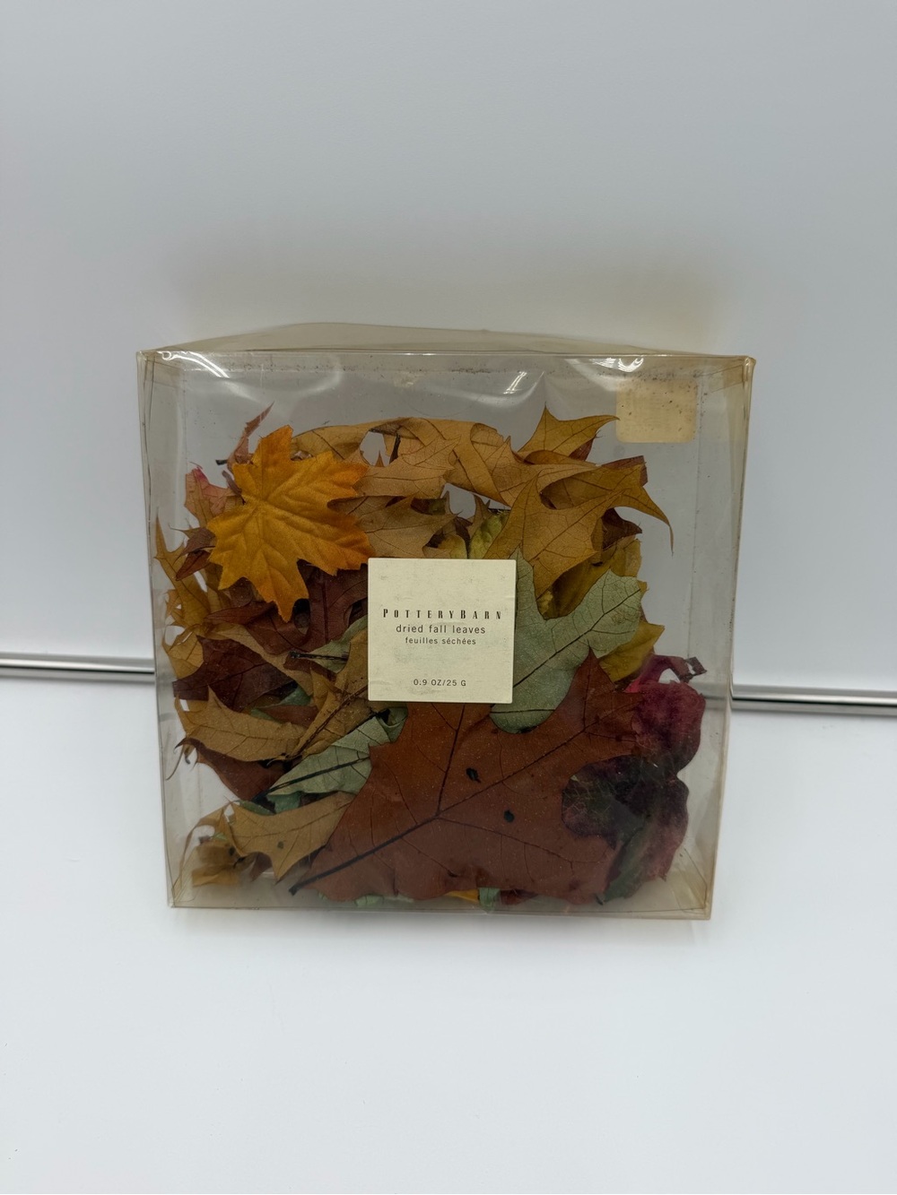 Vintage Pottery Barn Dried Fall Leaves Autumn Decor Sealed USA RARE